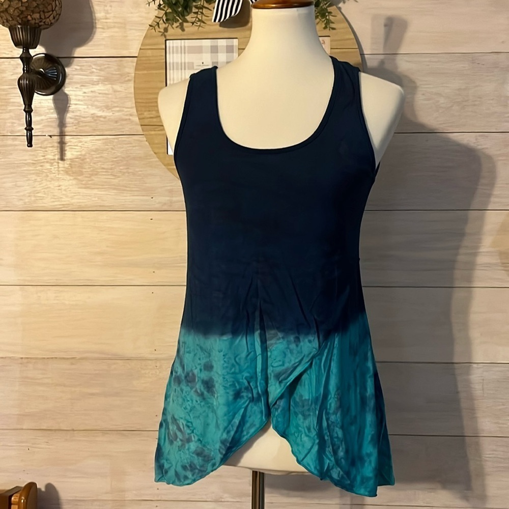 Tryst Blue Tie Dye Top S